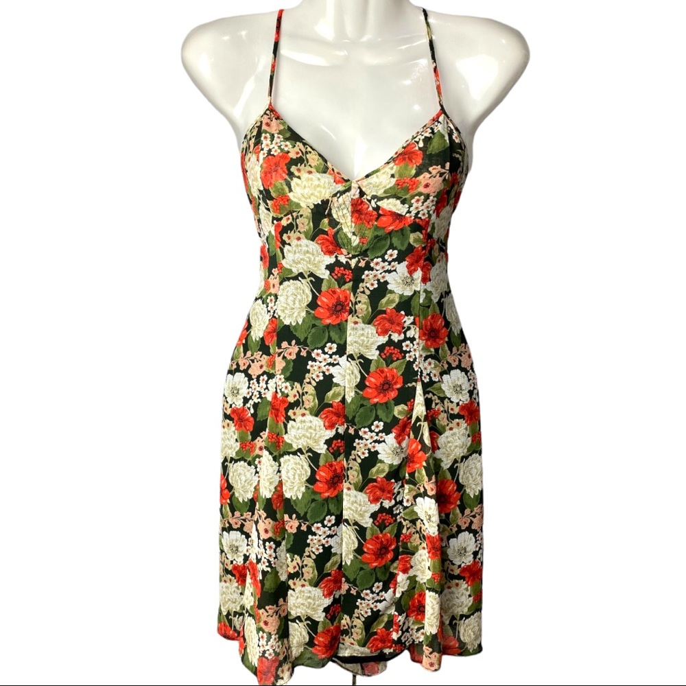 Urban Outfitters | Floral Strappy Mini Dress | Size Medium